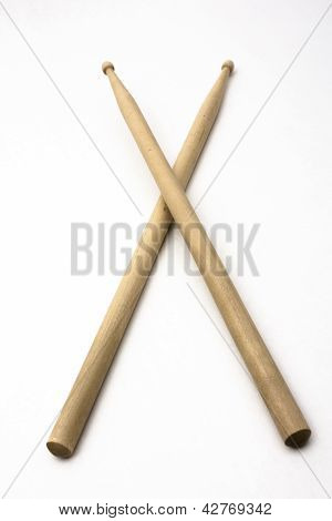 Drumsticks on a white background