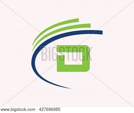 Initial D Logo Design. D Letter Logo Design For Business, Construction, Technology And Real Estate C
