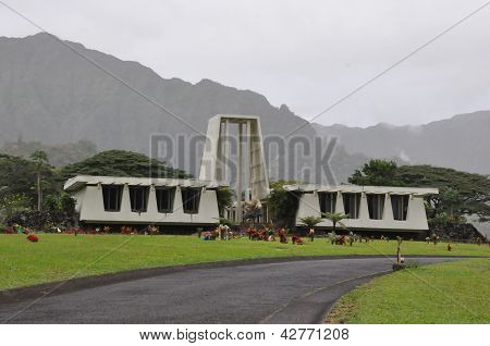 Valley of the Temples Memorial Park in Oahu, Hawaii