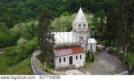 Kamansky Monastery In The Republic Of Abkhazia. Cloudy Day May 17, 2021