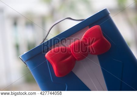 Samut Prakan, Thailand - July 24, 2021: Box Of Popcorn Buckets From The Movie Of Detective Conan - T