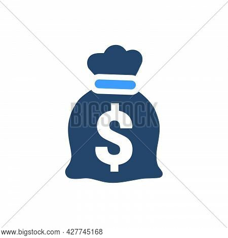 Money Bag Icon. Meticulously Designed Vector Eps File.