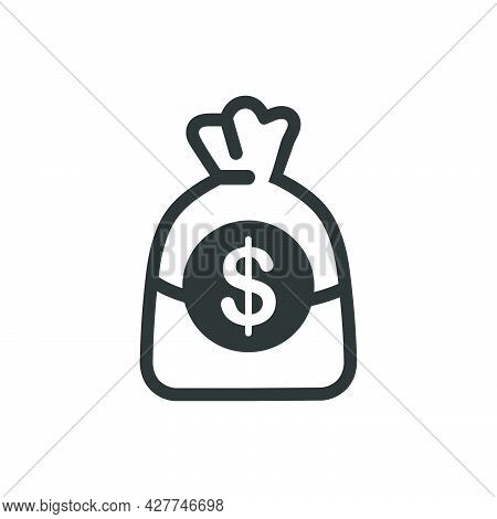 Money Bag Icon. Meticulously Designed Vector Eps File.