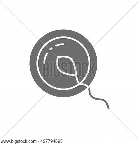 Vector Fertilization, Ovum, Spermatozoon, Sperma Grey Icon.