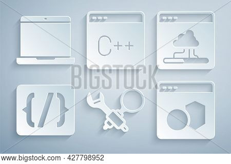 Set Debugging, Cloud Technology Data Transfer, Programming Language Syntax, Software, And Laptop Ico