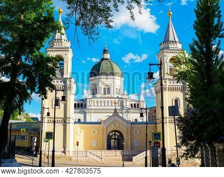 Moscow, Russia - May 24, 2021: St. John The Baptist Monastery - Moscow Stavropegic Nunnery Of The Ru