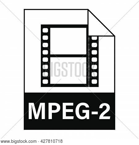 Modern Flat Design Of Mpeg-2 Illustration File Icon For Web. Simple Style