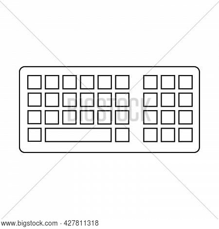 Simple Illustration Of Keyboard Personal Computer Component Icon. Flat Style