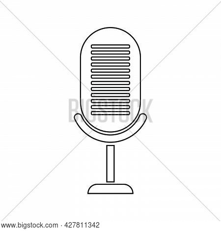 Simple Illustration Of Microphone Personal Computer Component Icon