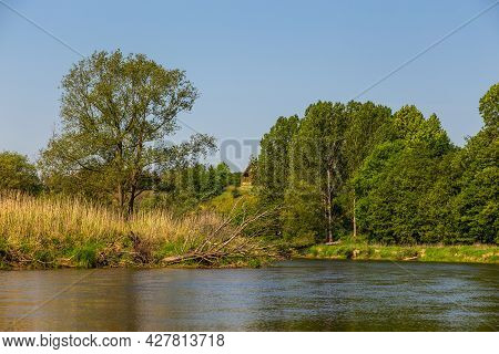 Summer Day Over Warta River In Warta Landscape Park, Poland.