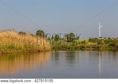 Summer Day Over Warta River In Warta Landscape Park, Lad, Poland.