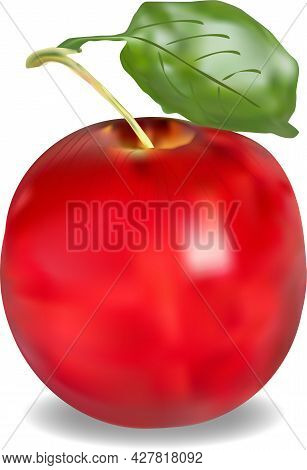 Illustration Of An Apple On A White Background