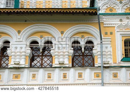 The Windows Of The Cathedral Of The Resurrection Of Christ Are Decorated With Stone Carvings. In The