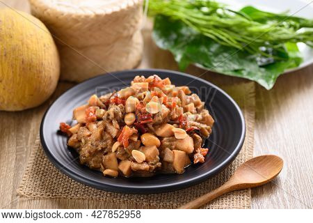 Thai Food (tum Kraton), Spicy Santol Salad With Dry Shrimp And Peanut, Local Thai Food