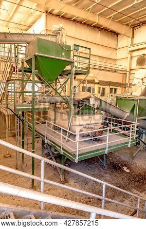 Large Conveyor Belt For Waste Sorting And Recycling Plant.