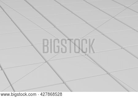 3d Illustration. Abstract Cube Pattern. White Geometric Square Blocks Background