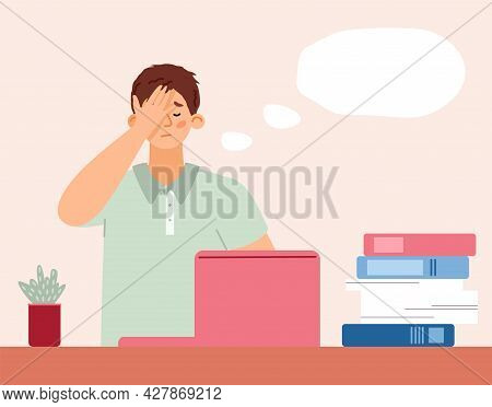 Disappointed Man Cover Face With Hand Expression Emotions Of Upset Or Disappoint