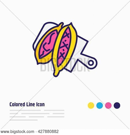 Vector Illustration Of Turkish Pide Icon Colored Line. Beautiful Culinary Element Also Can Be Used A