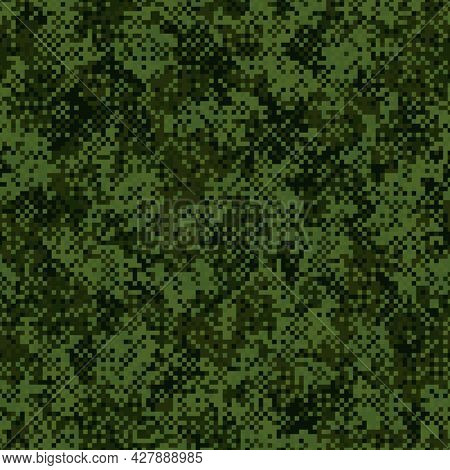 Professional Seamless Pixel Forest Camouflage For Your Production Or Design