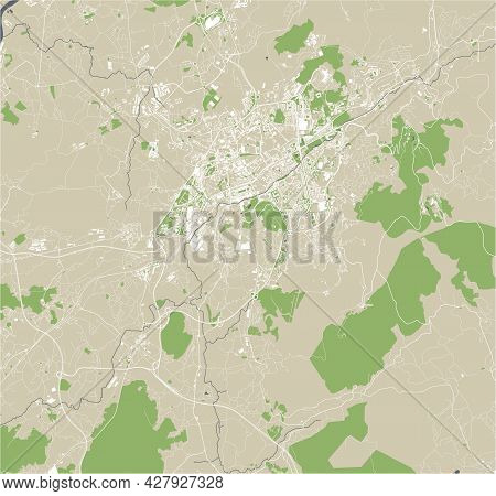 Map Of The City Of Braga, Portugal