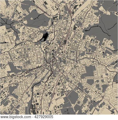 Map Of The City Of Chemnitz, Germany