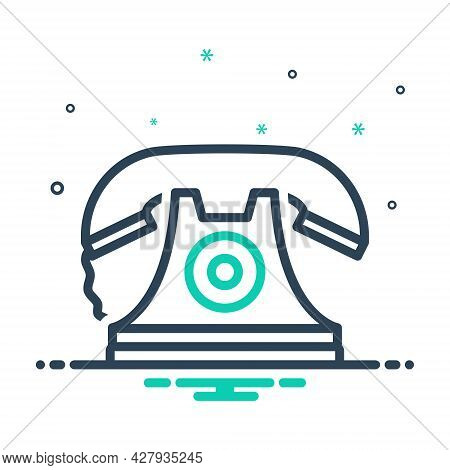 Mix Icon For Telephone Communication Phone Ancient Pristine Contact Contactus