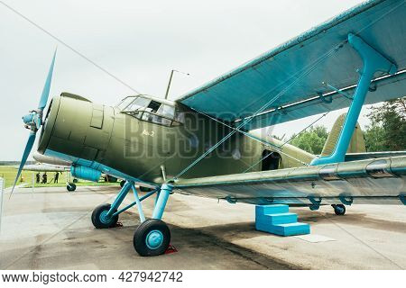 Minsk, Belarus - Jun 04, 2014: Famous Soviet Plane Paradropper Antonov An-2 Heritage Of Flying Legen