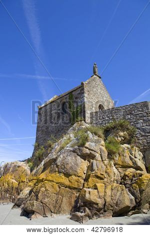 Saint Aubert Şapel, Mont Saint Michel, Fransa