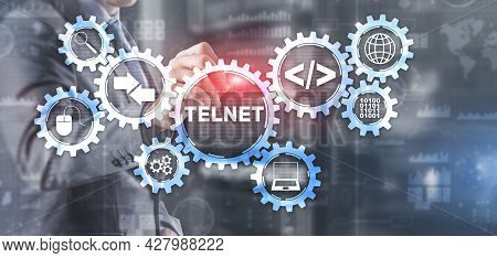 Telnet Virtual Terminal Client. Internet And Network Concept
