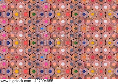 The Picture Shown Texture Of Colored Pencils