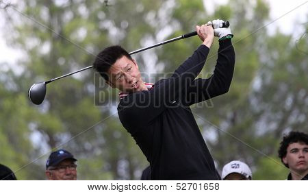 Joon Kim at the golf Masters 13, 2013