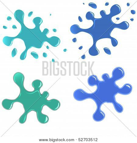 vector inkblot water colors
