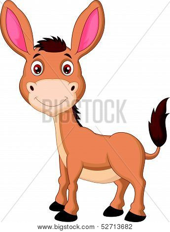 Cute donkey cartoon