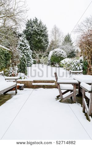 British Garden In Winter