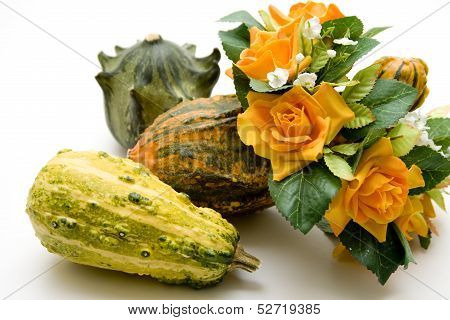 Pumpkin with roses