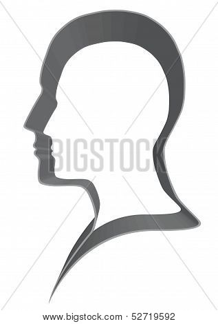 Blank human profile