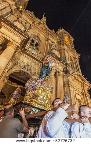 Santa Marija Assunta Procession In Gudja, Malta.