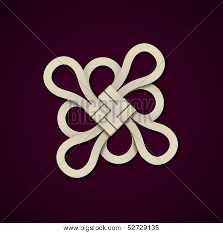 vector paper chinese knot design template 