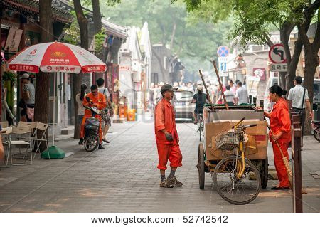 Cleaning the Hutongs of Beijing