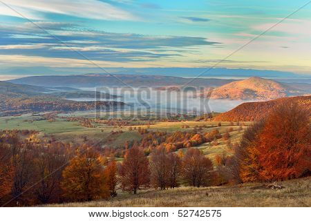 Autumn landscape in the mountains