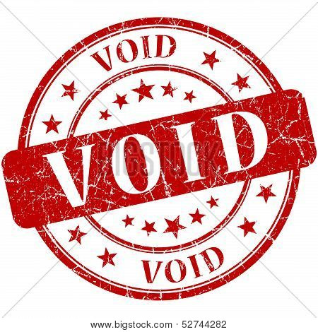 Void Grunge Round Red Stamp