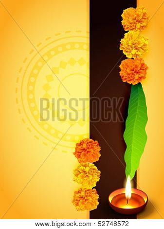 indian traditional style happpy diwali design