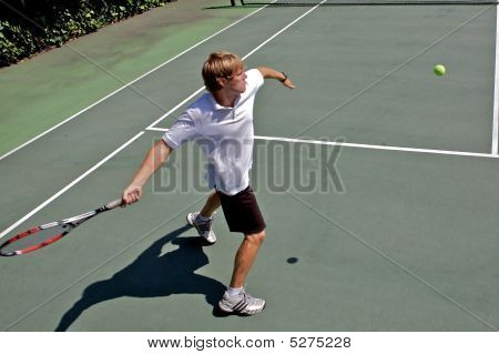 Tennis terugkeer schot, tennisser