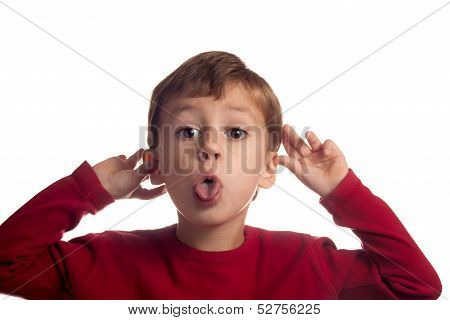 Little Boy Goofing Around
