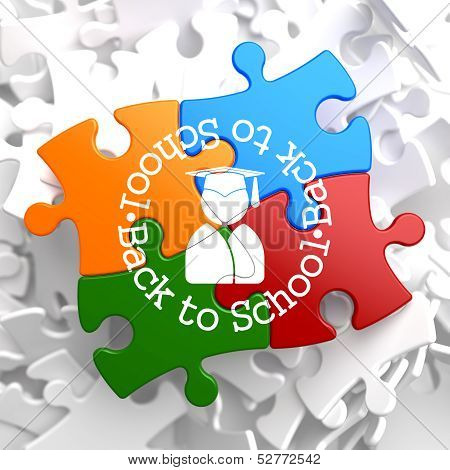 Back to School on Multicolor Puzzle.