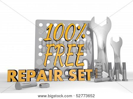 Illustration Of A Mechanical Free Sign Repair Set