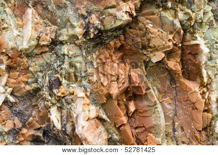 multi-colored chert closeup, Oregon coast