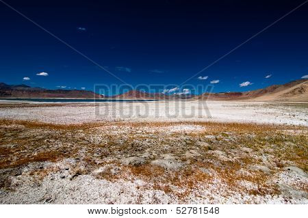 Indian Himalaya landscape with salt lake Tso Kar