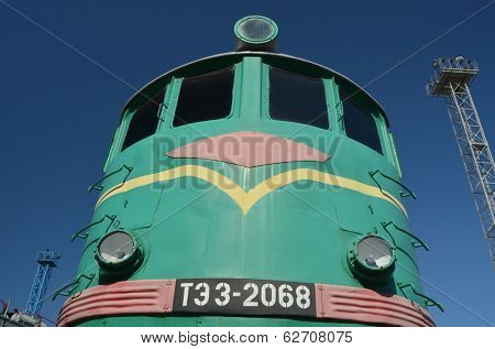KIEV, UKRAINE -SEP 9, 2013: Railway Terminal of Kiev.Exibition of railway history as it shown at September 9, 2013 in Kiev, Ukraine 