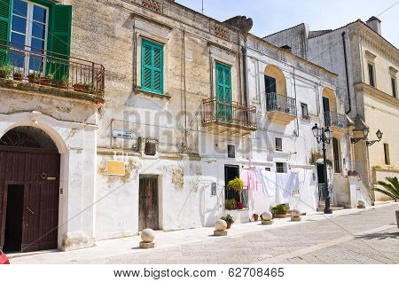 Alleyway. Montescaglioso. Basilicata. Italy.